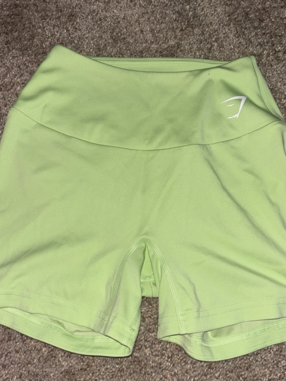 Gymshark Seamless High-Waist Bike Shorts — Lime Green